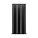 Monster Shop Designer Flat Panel Radiator 1600x700mm Matt Black Finish For Modern Homes And Interiors - Radiator