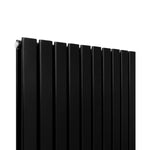 Monster Shop Designer Flat Panel Radiator 1600x700mm Matt Black Finish For Modern Homes And Interiors - Radiator