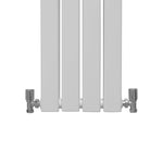 Designer Flat Panel Radiator 1800mm X 280mm Gloss White Finish For Home And Office by Monster Shop