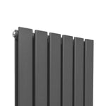 Designer Flat Panel Radiator 1800mm By 420mm Anthracite Grey Ideal For Modern Homes And Offices by Monster Shop