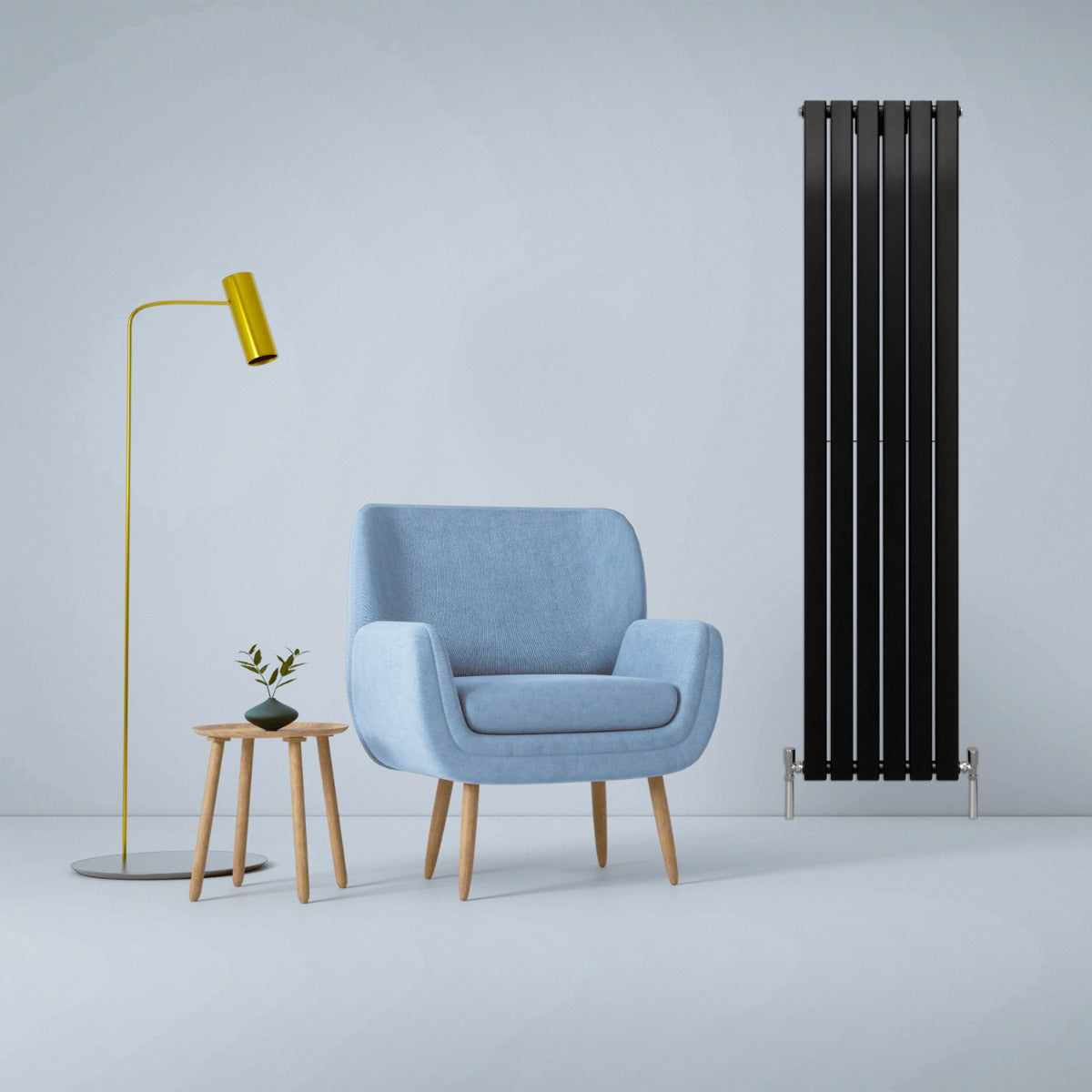 Designer Radiator 1800x420mm Matte Black Home