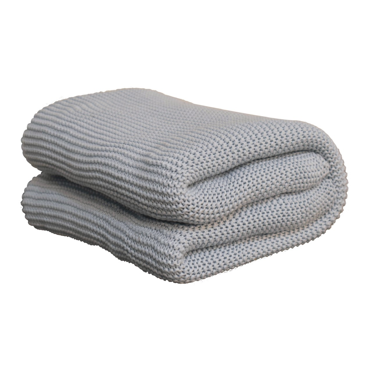 Artisan Furniture Double Blue Knit Throw, a soft, hand-knitted throw perfect for adding comfort and warmth to your home.