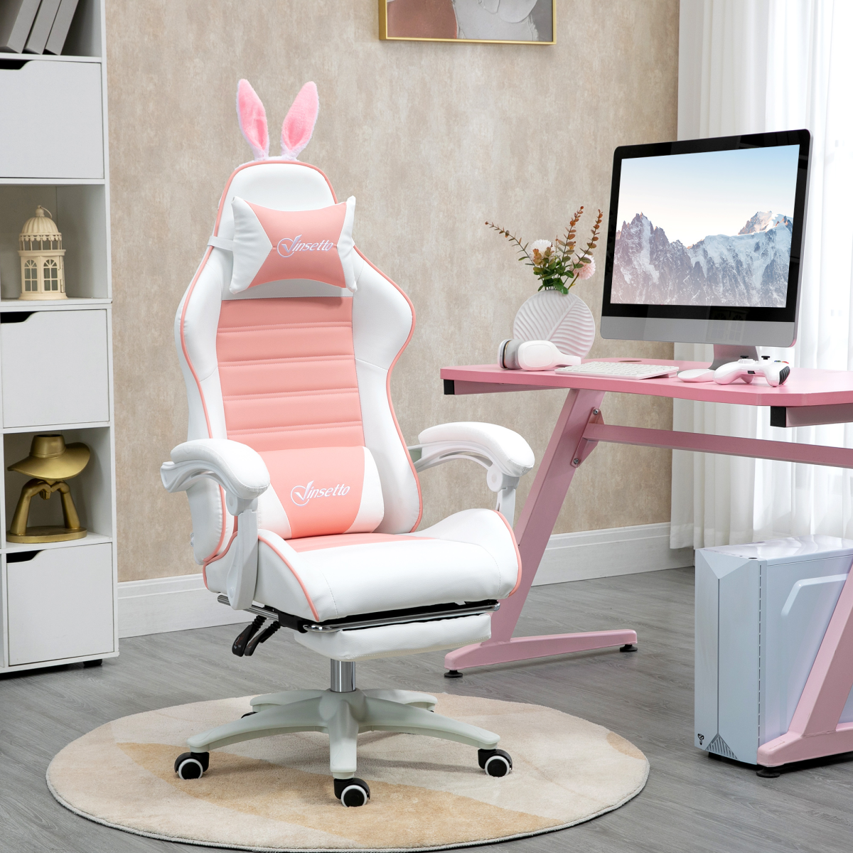 Vinsetto Racing Chair Standard Rabbit Ears Gaming