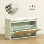 N/A Boho Shoe Cabinet Compact Flip Drawer Entryway - Shoe Storage