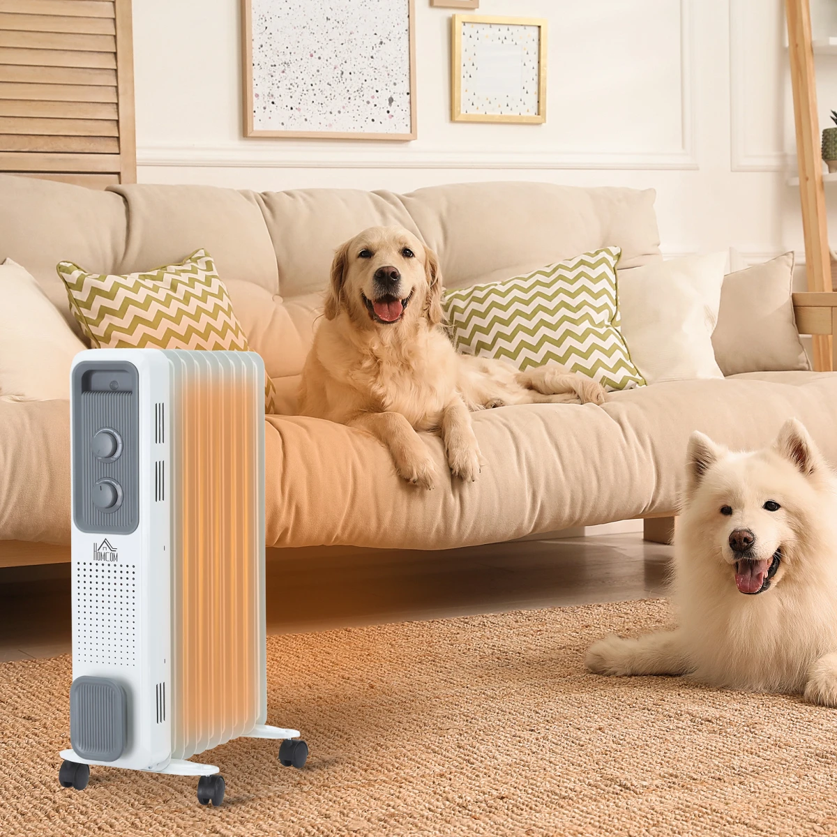 Homcom Oil Radiator 2180W 9Fins SafePower HomeUse by HOMCOM