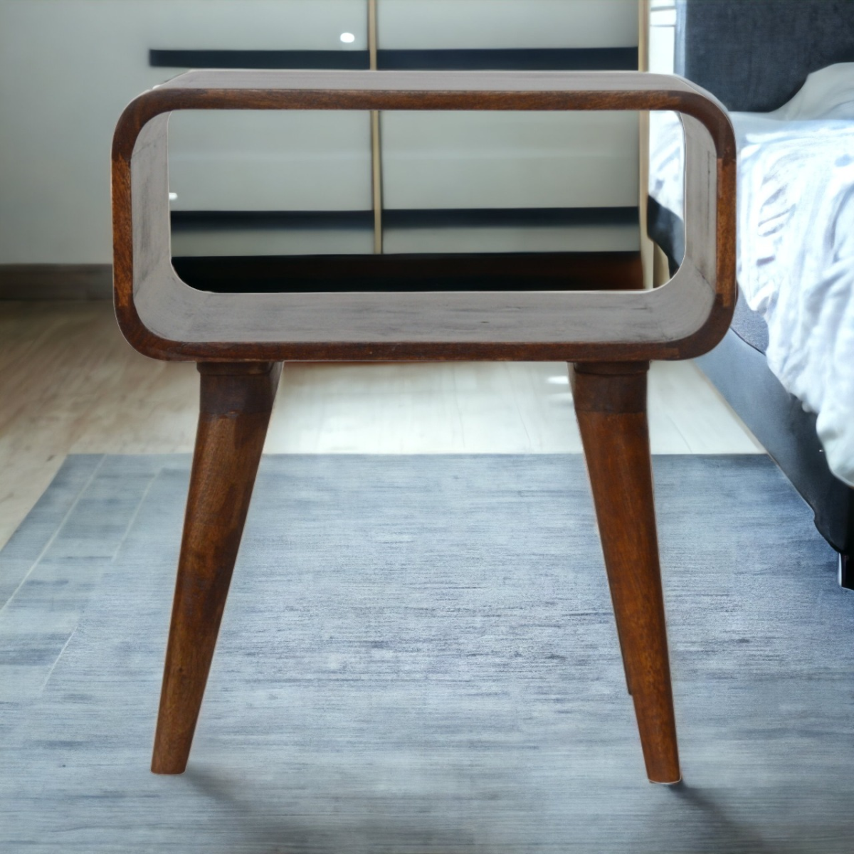 Artisan Bedside Table Compact Solid Mango Wood - Artisan Furniture - Home Symphony