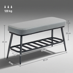 N/A Premium PU Leather Storage Bench 7cm Cushion Home - Shoe Storage