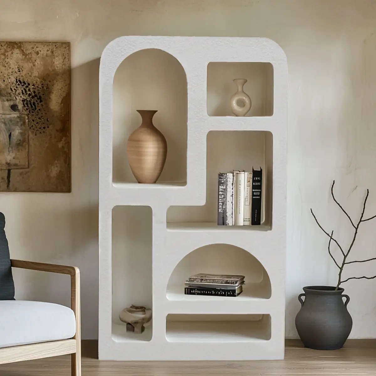 Indian Hub Geo Geo Tall Geometric Bookcase - Bookcase