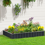 Outsunny Metal Raised Garden Bed 258x90cm With Gloves Kit by Outsunny