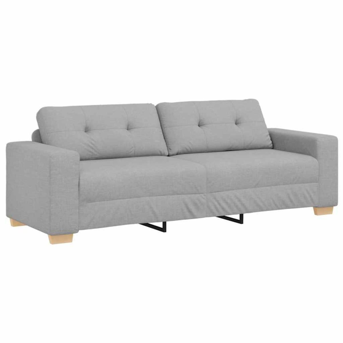 VidaXL 3 Seater Sofa 180 cm Cloud Grey Fabric Living Room - vidaXL - Home Symphony