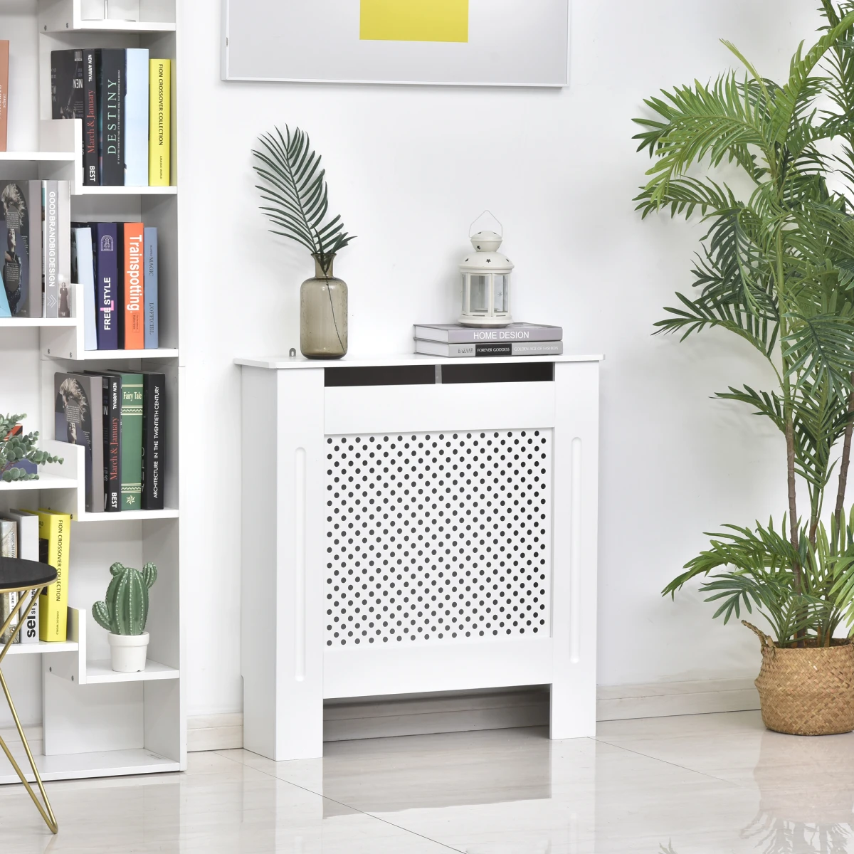 MDF Radiator Cover 78Lx19Wx82Hcm Diamond Grill by HOMCOM