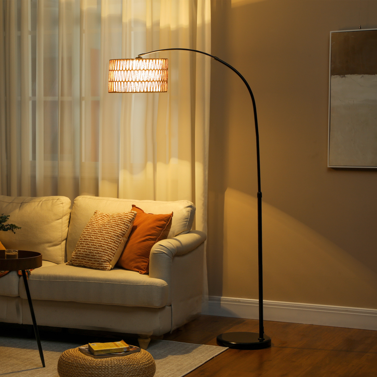 HOMCOM Floor Lamp for Living Room, Standing Lamp with Foot Switch, Black adds style and convenience to your space.