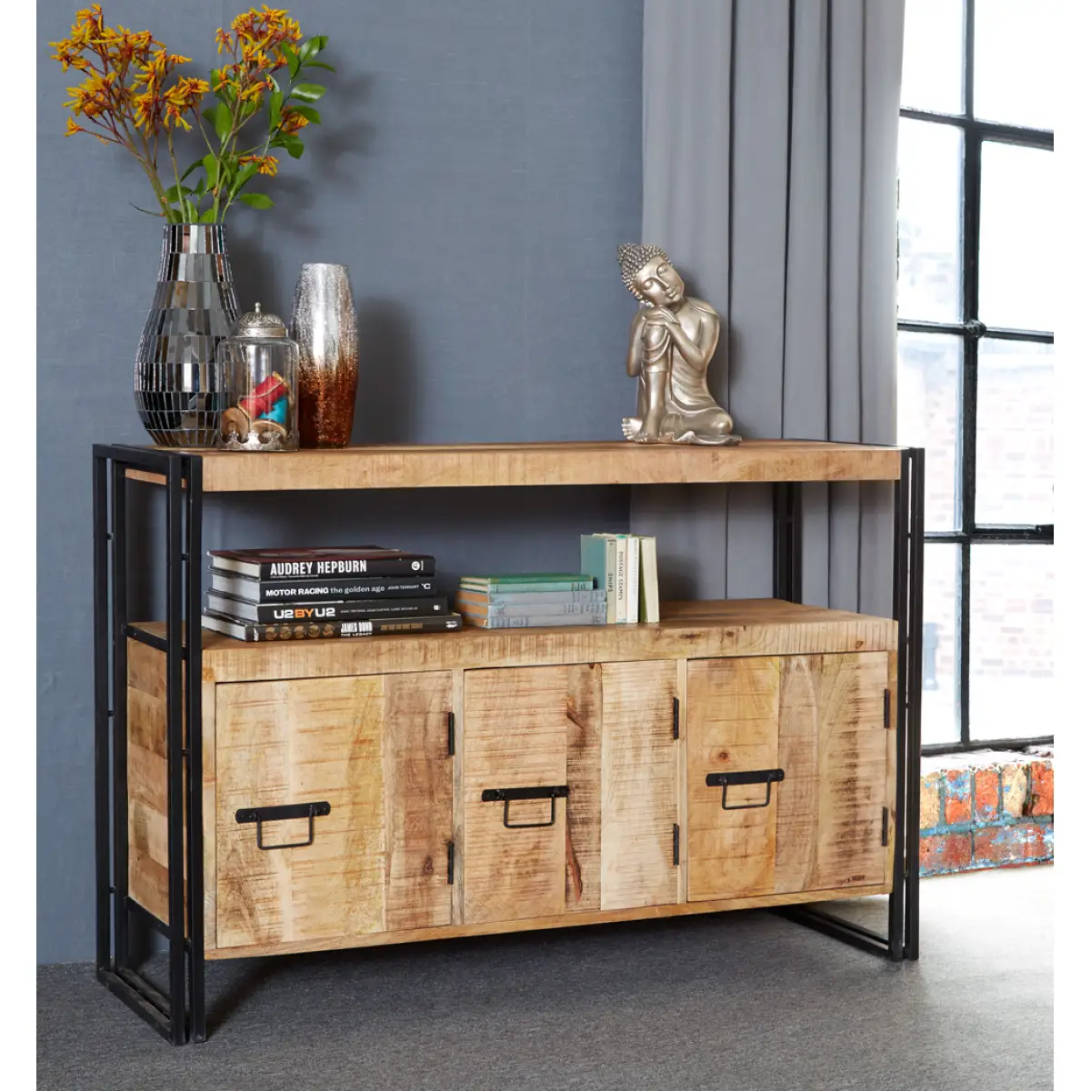Indian Hub Cosmo Industrial Sideboard - Sideboard