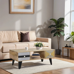 Indian Hub Sorio Coffee Table 4-Drawers Handcrafted Living - Coffee Table
