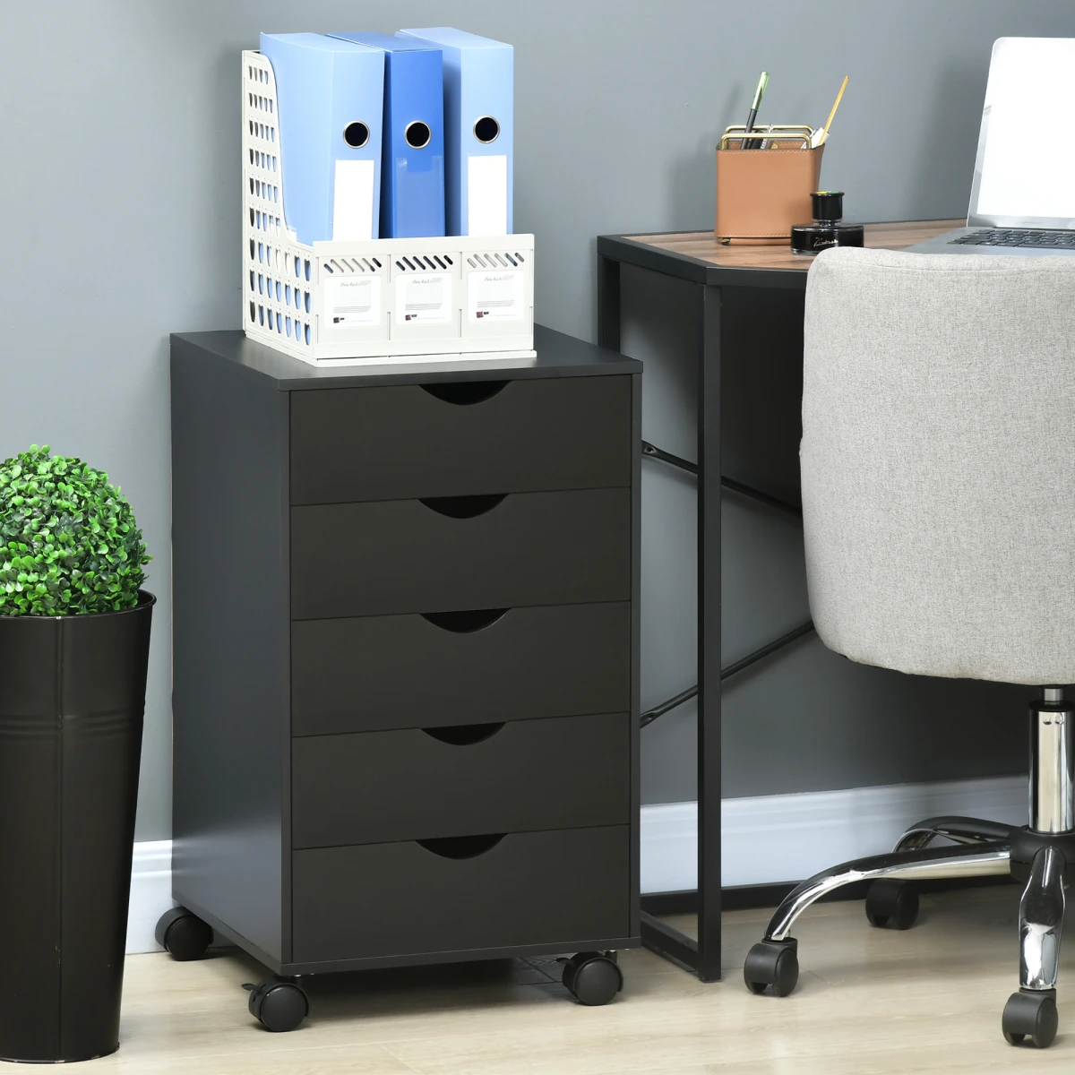 HOMCOM HOMCOM Filing Cabinet 5 Drawer Ballbearing - Filing Cabinet