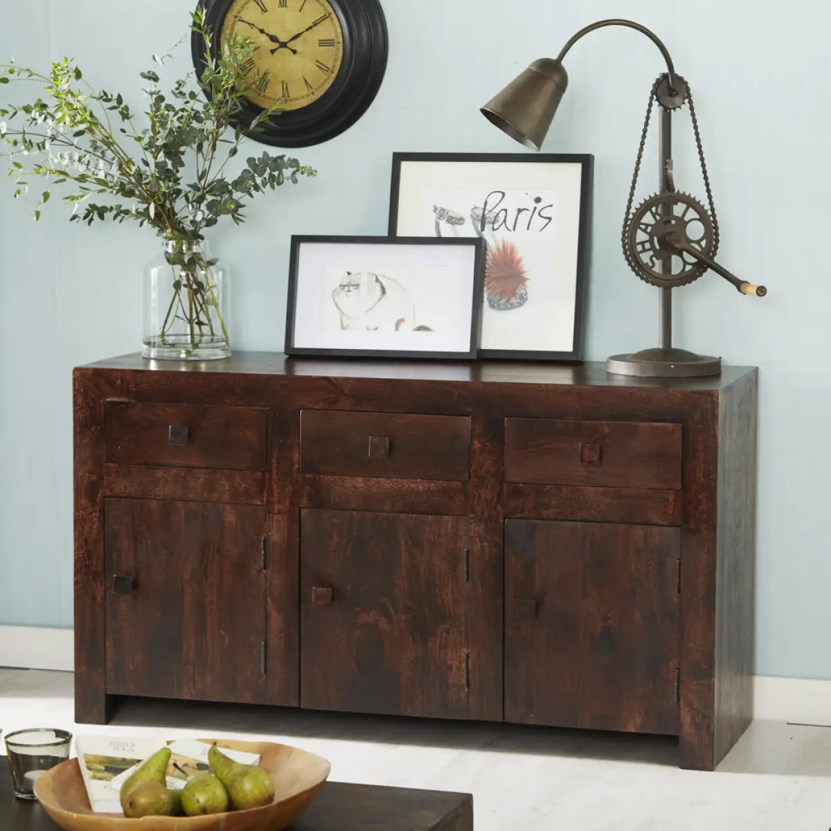 Indian Hub Toko Dark Mango Large Sideboard - Sideboard