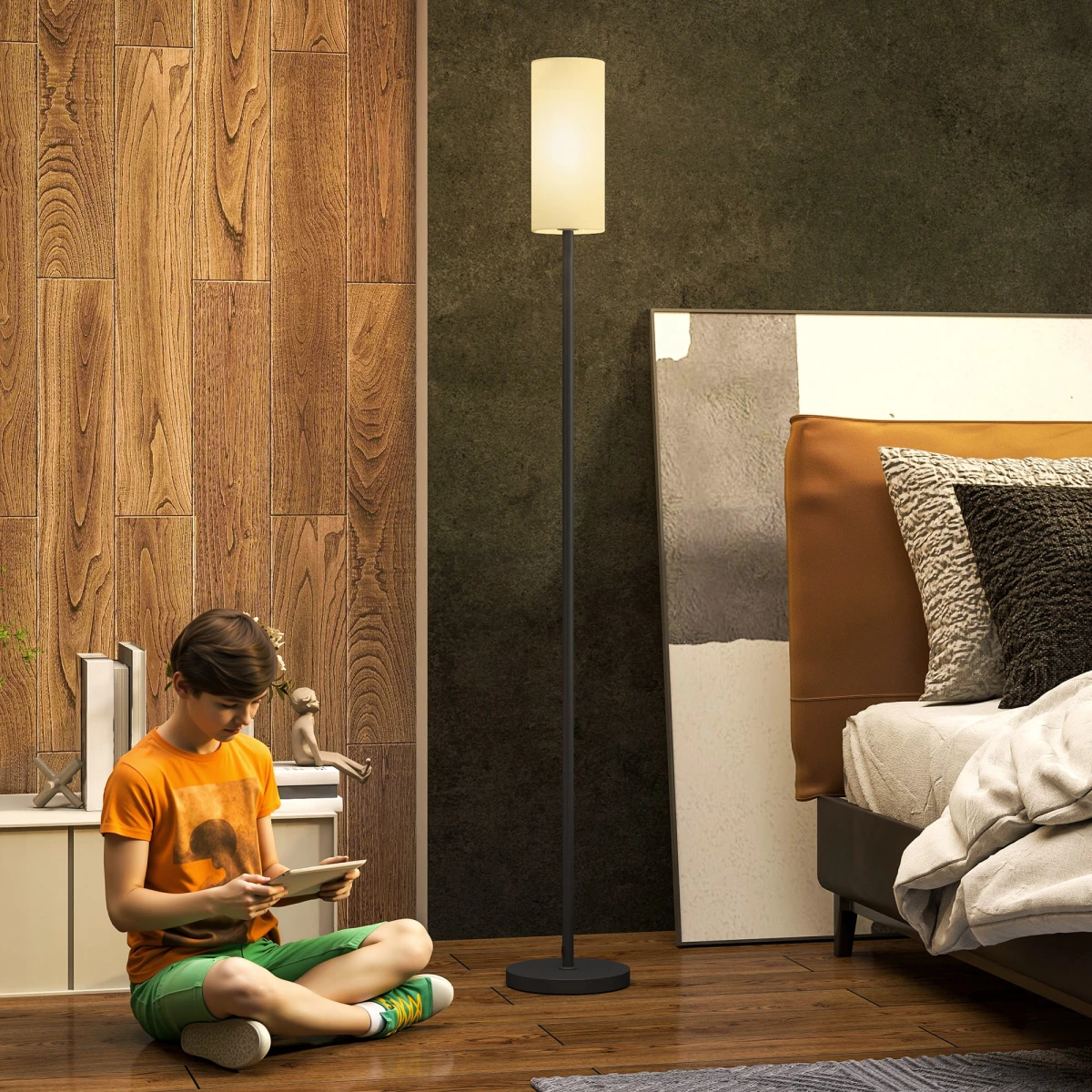 HOMCOM HOMCOM Floor Lamp 63 Inches With Foot Switch For Living Room - Lamp