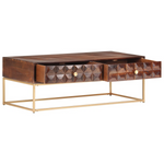 VidaXL Coffee Table 112x50x40 Solid Mango Wood - vidaXL - Home Symphony