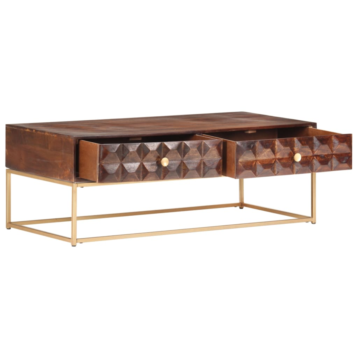 VidaXL Coffee Table 112x50x40 Solid Mango Wood - vidaXL - Home Symphony