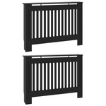 vidaXL Radiator Cover 112x19x81.5cm Black 2pc - vidaXL - Home Symphony
