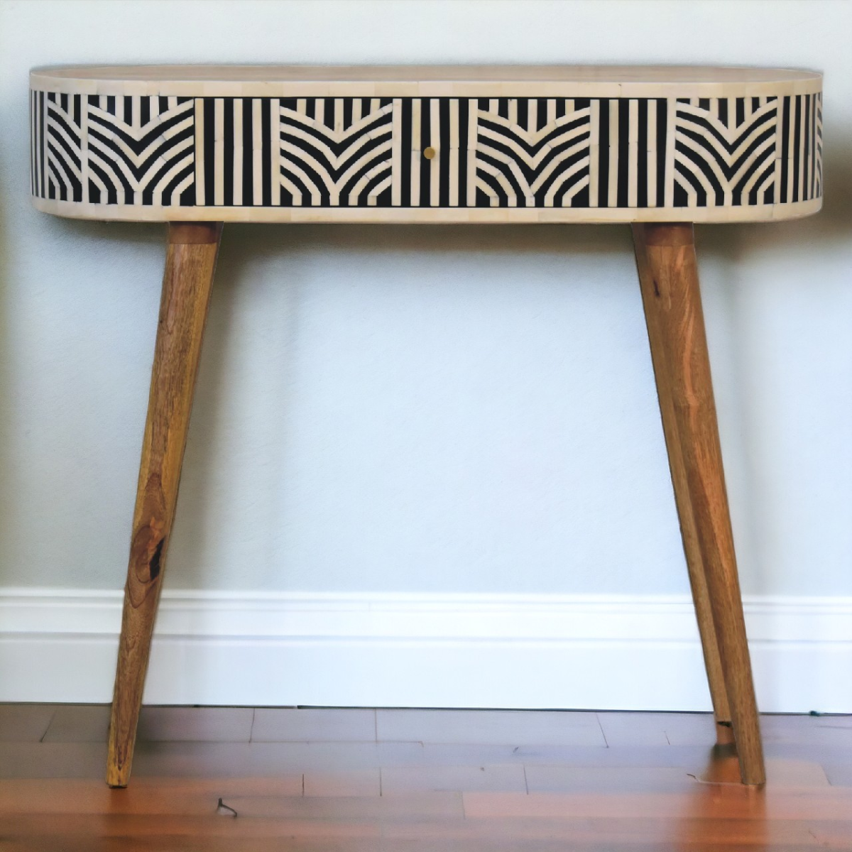 Artisan Console Table Bone Inlay For Boho Homes - Artisan Furniture - Home Symphony