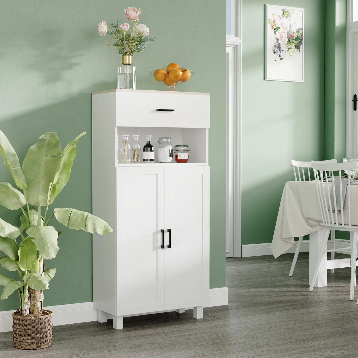 HOMCOM HOMCOM Kitchen Cabinet Drawer Open Shelf Home - Chest of Drawers