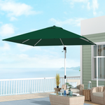 Outsunny Outsunny 3 x 3(m) Cantilever Roma Parasol Garden Umbrella with Cross Base Green - Parasol
