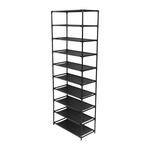 10 Tier Stackable Shoe Rack Storage Shelves - Stainless Steel Frame Holds 50 Pairs Of Shoes - N/A - Home Symphony