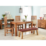 Toko Light Mango Small Dining Table Solid Mango Wood Home by Indian Hub