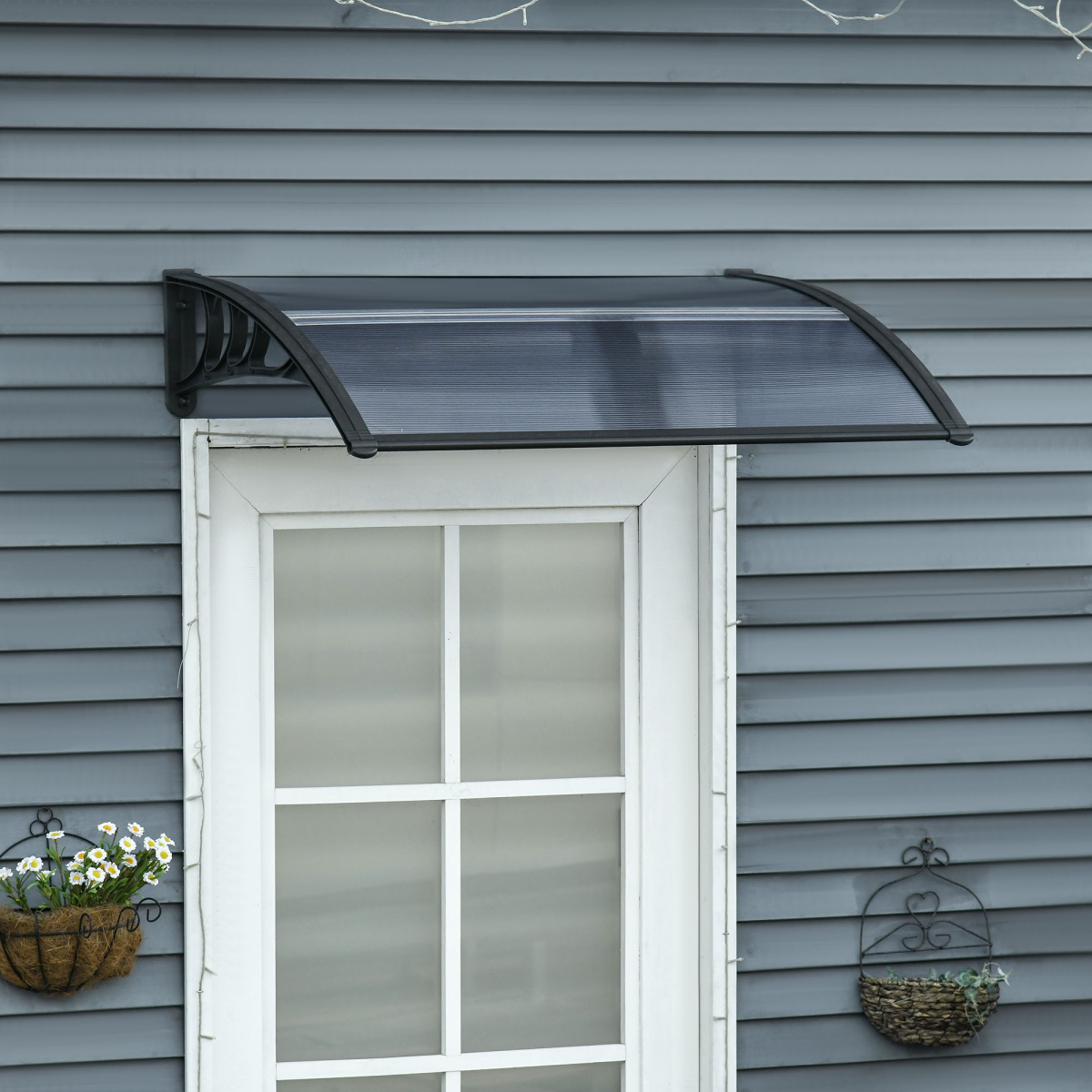 Outsunny Door Canopy 100x75 UV Shield Back Door - Unbranded - Home Symphony
