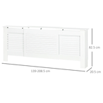 N/A Premium MDF Radiator Cover With Slatted Vent Design Top Shelf And Easy Wall Mounting - Radiator