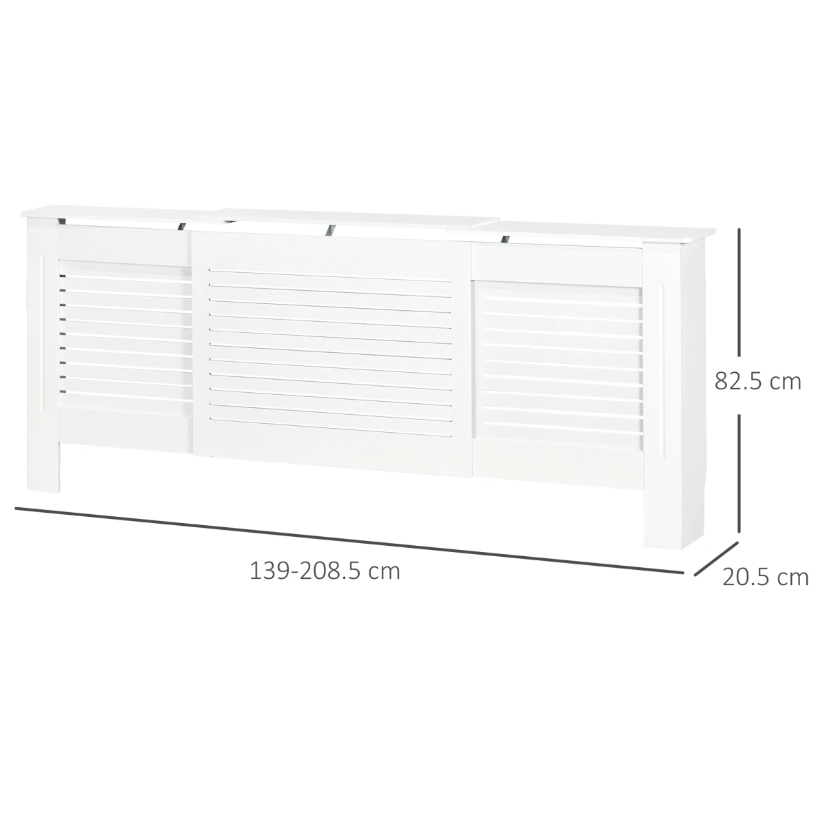 N/A Premium MDF Radiator Cover With Slatted Vent Design Top Shelf And Easy Wall Mounting - Radiator