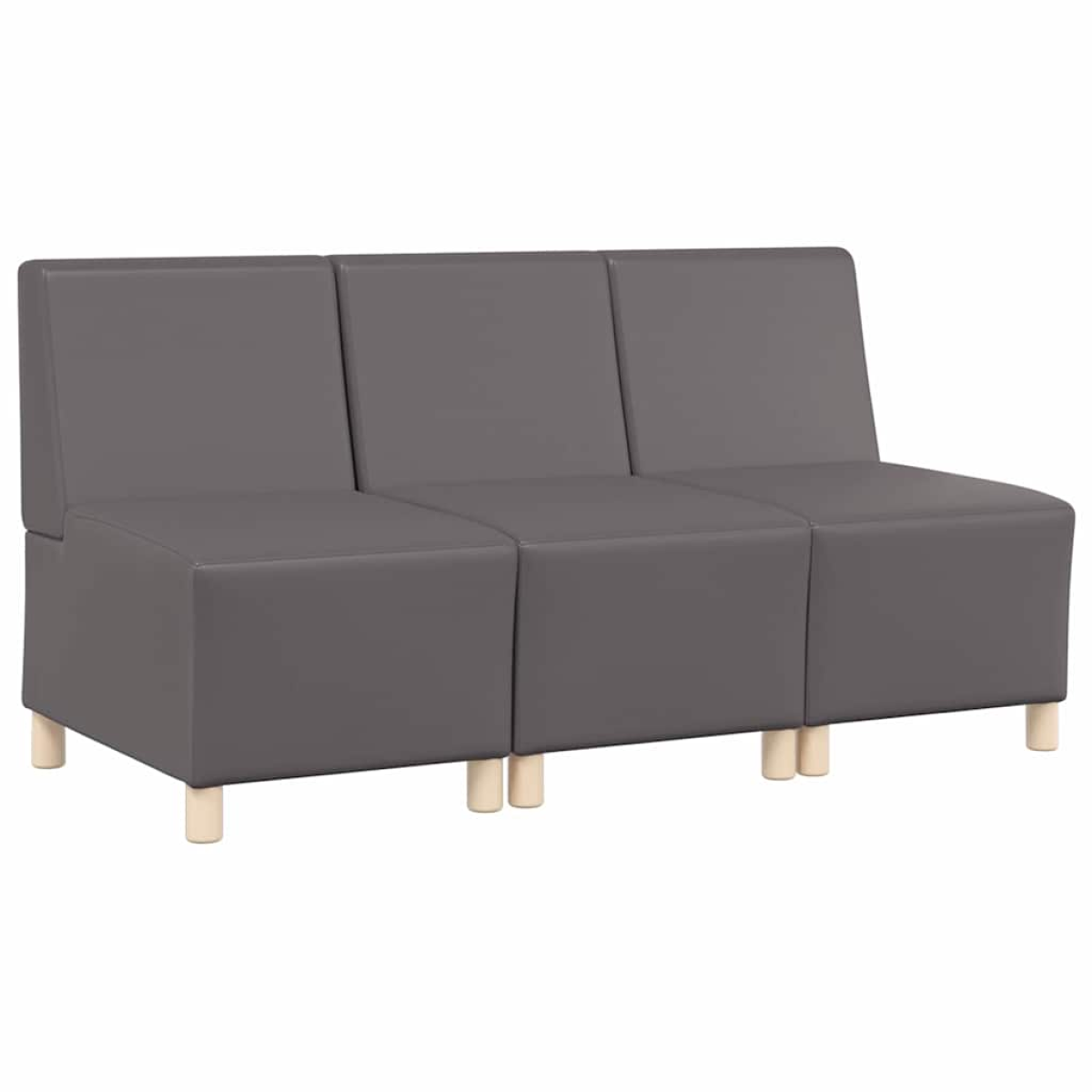 VidaXL Armless Modular Sofa 55x74x82cm Faux Leather Lounge - vidaXL - Home Symphony