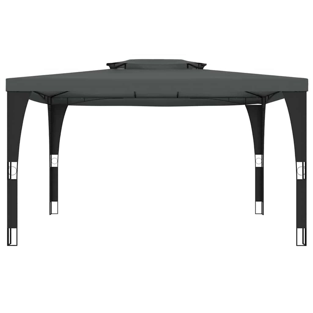 vidaXL vidaXL Gazebo with Double Roof Cream 2.98x2.98 m Steel - Gazebos