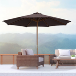 Outsunny 3m Bamboo Wooden Market Patio Umbrella Garden Parasol Outdoor Sunshade Canopy - Parasol