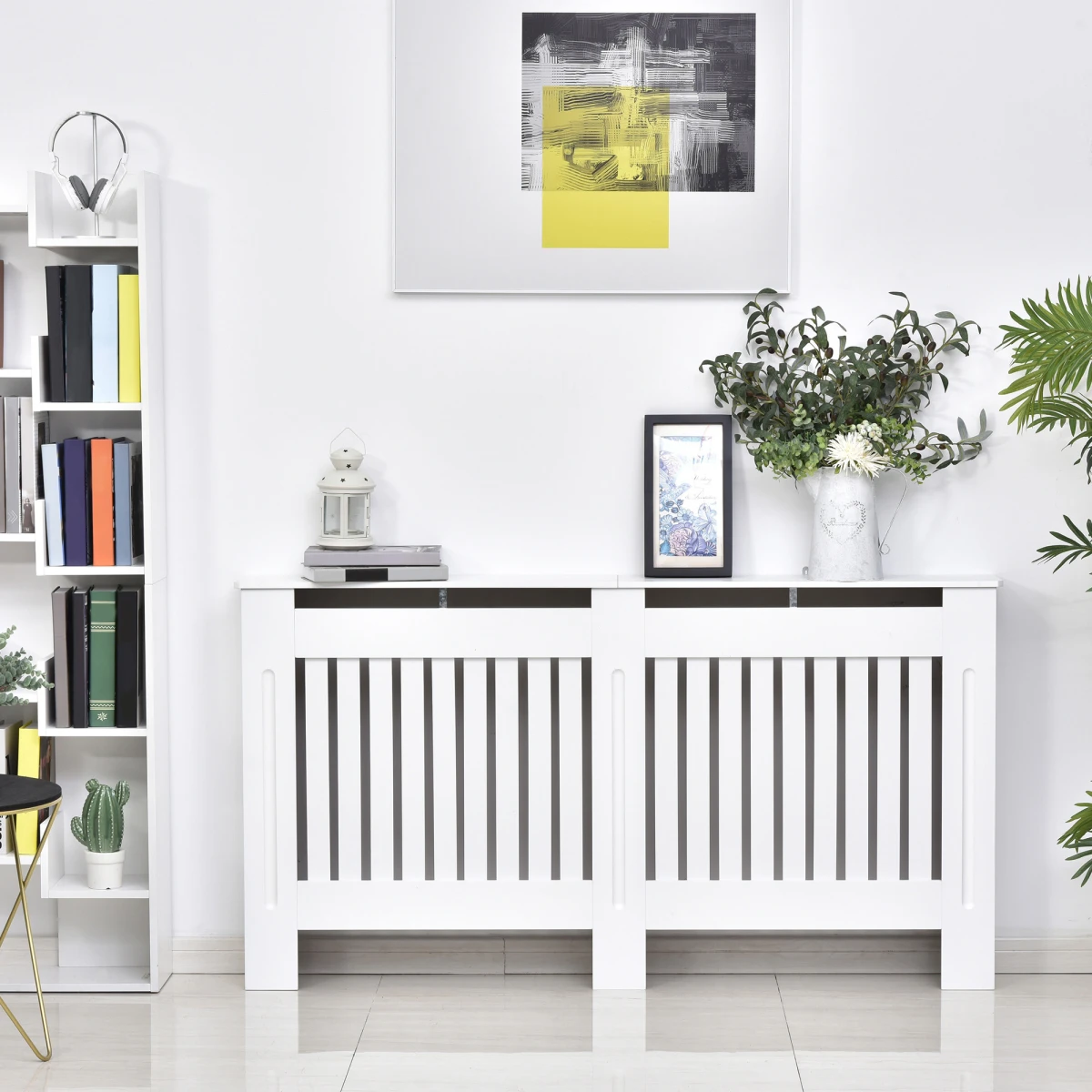 Homcom Homcom Radiator Cover Slatted 152x19x81cm Home - Radiator