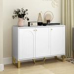 HOMCOM HOMCOM Sideboard with Adjustable Shelves & Doors for Living Room, White - Sideboard