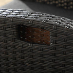 Outsunny Outdoor Recliner Chair with Cushion Rattan Reclining Lounge Chair by Outsunny