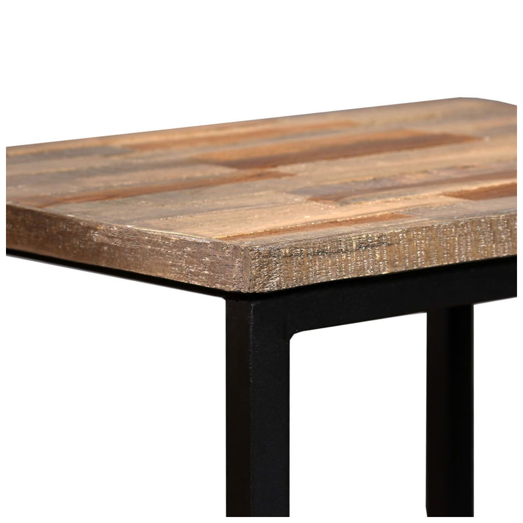 VidaXL Nesting Coffee Table Set Three Pieces Solid Reclaimed Teak Industrial Style For Living Room - vidaXL - Home Symphony