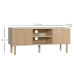 HOMCOM HOMCOM TV Stand Cabinet 50 Inch TV Sliding Doors Living Room - TV Unit