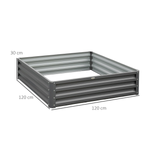Outsunny Raised Garden Bed 30cm Galvanised Steel Outdoor by Outsunny