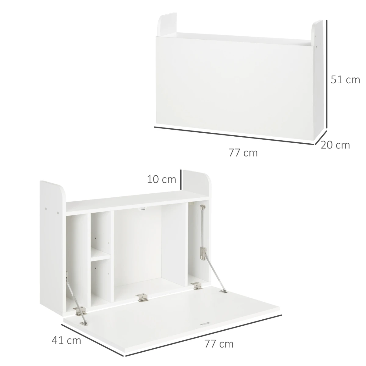 Wall-Mounted Desk 24in Fold-Down Office by Unbranded