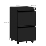 Vinsetto Steel File Cabinet 2-Drawer Lock Office by Vinsetto