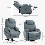 HOMCOM Lift Chair Massage Heat Standard Seniors - HOMCOM - Home Symphony