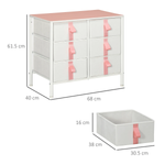 Premium Chest Six Drawer Fabric Drawers Nursery by Unbranded