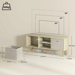 HOMCOM Modern TV Cabinet with Shelves Drawers for Bedroom by HOMCOM