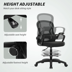 Vinsetto Mesh Office Chair Adjustable Height With Lumbar Support For Home Office Use by Vinsetto