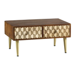Indian Hub Edison Coffee Table With 2 Drawers - Coffee Table