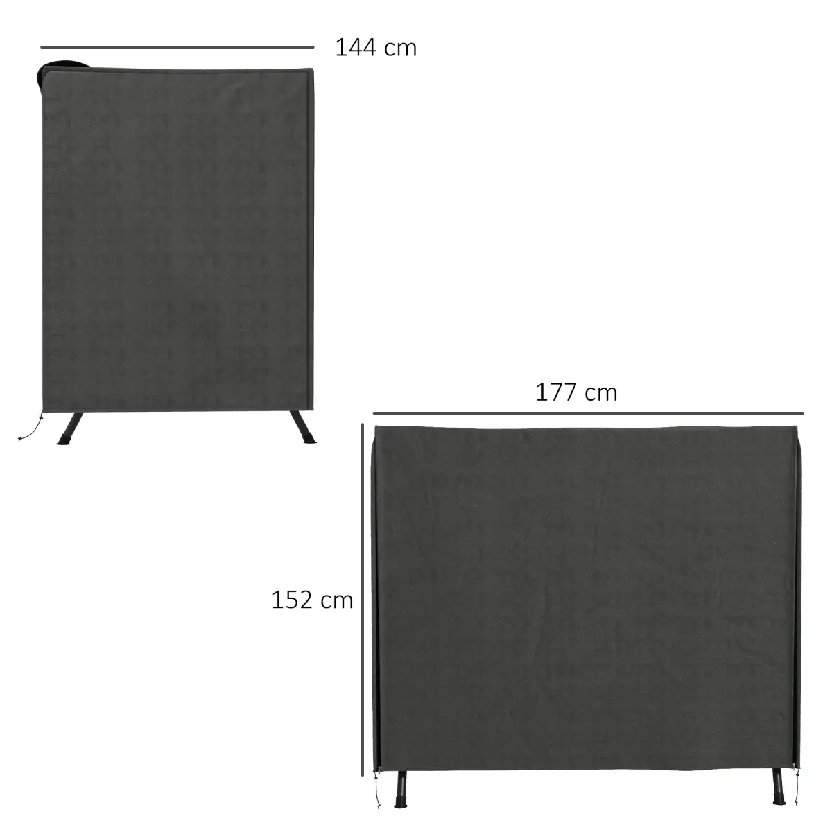 Outsunny Outsunny Garden Furniture Protector Patio Swing Chair Cover Large Outdoor Grey - Hammocks