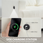 Homcom 3 Seater Sofa USB Ports Cup Holders For Home - HOMCOM - Home Symphony